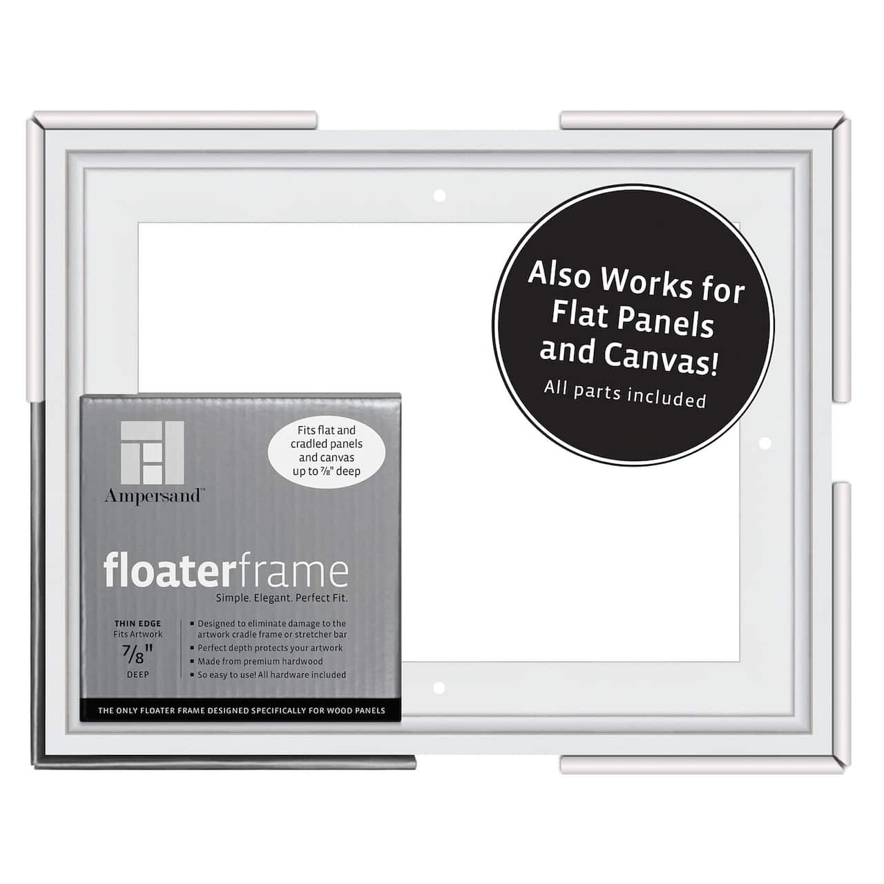 Ampersand™ 8" x 10" White Thin Edge Floaterframe